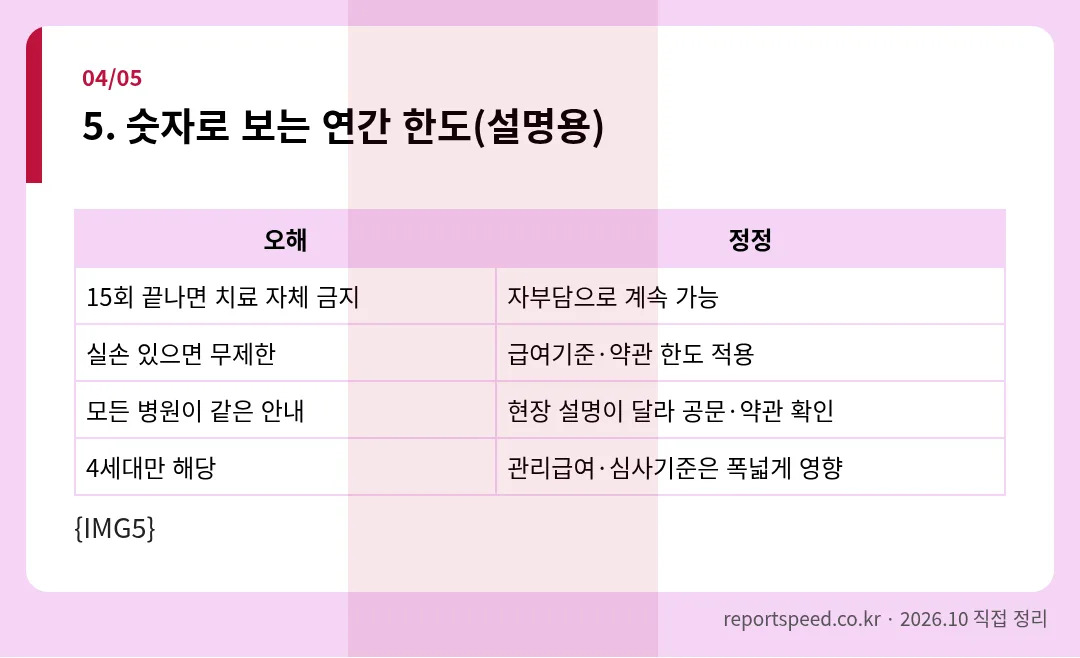 숫자로 보는 연간 한도(설명용) 정리 표 이미지