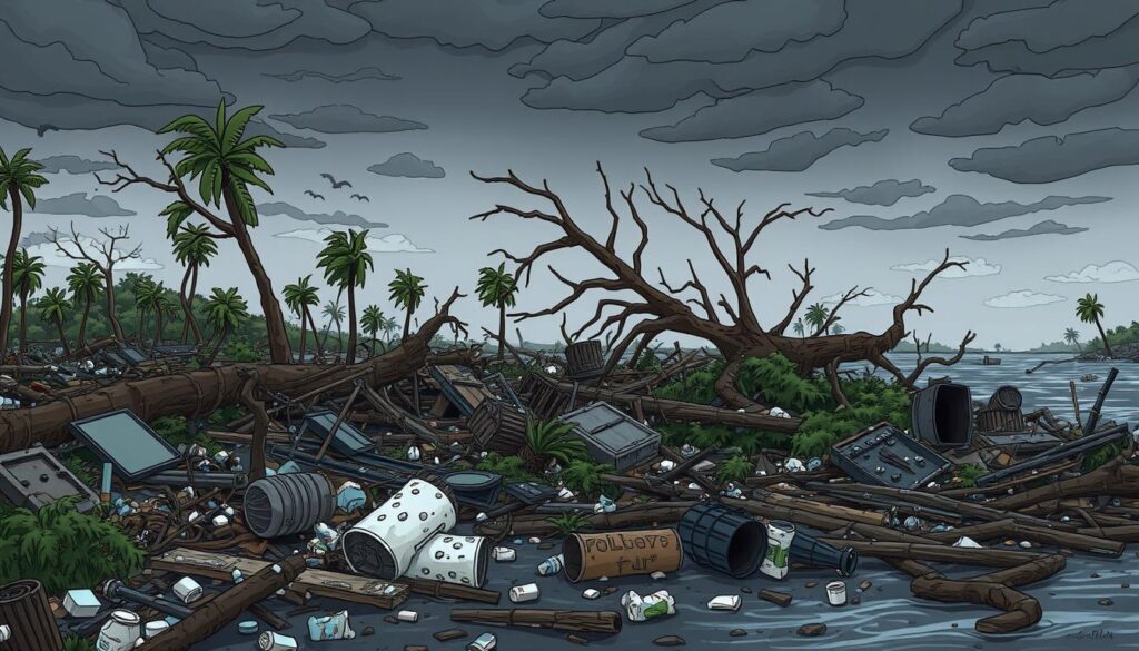 Hurricane debris